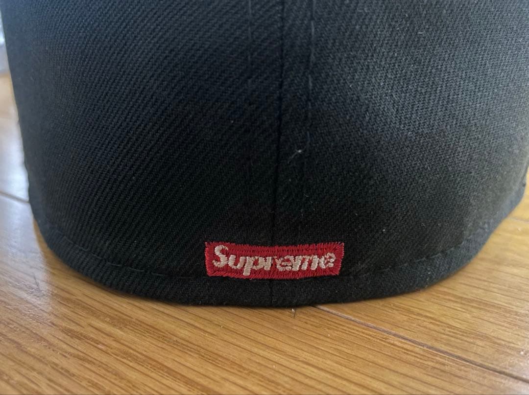 Supreme Sロゴ ブラックキャップ