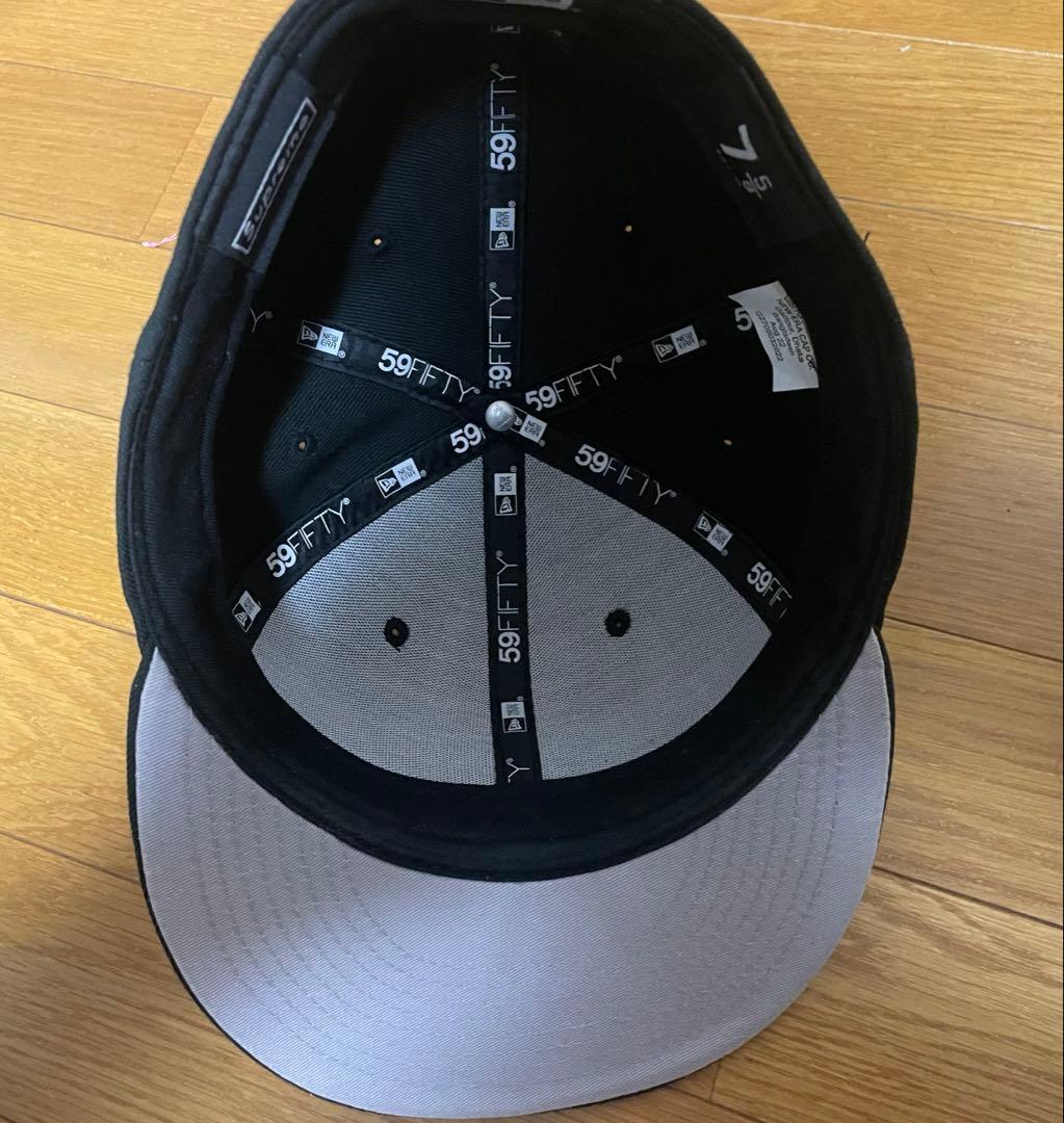 Supreme Sロゴ ブラックキャップ