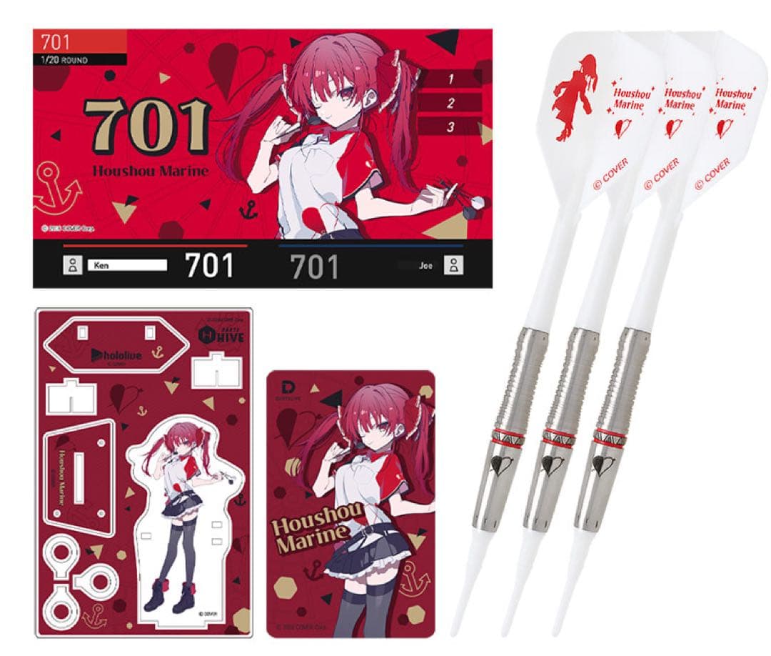 ホロライブ ダーツセット 宝鐘マリンVer.(アクリルダーツスタンド付)