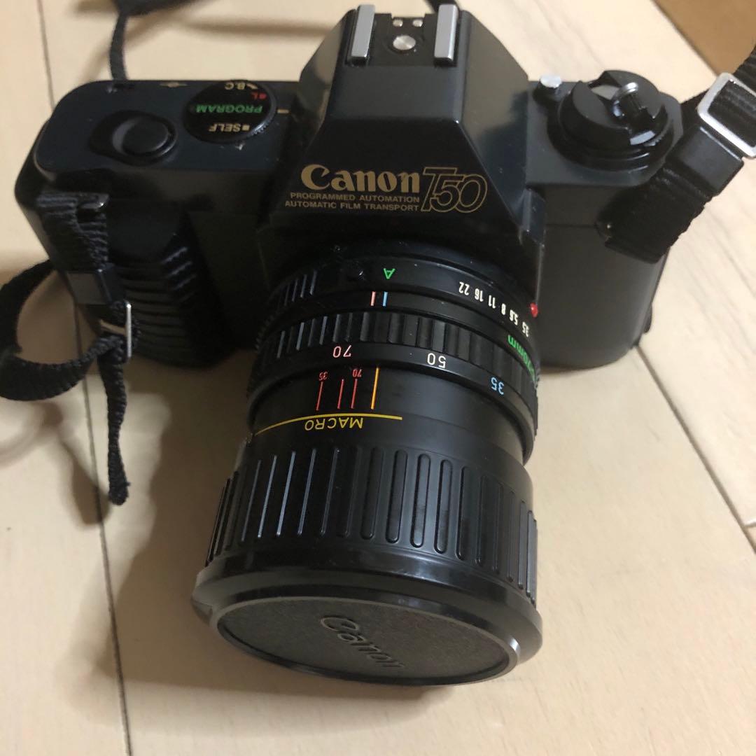 Canon T50 一眼レフカメラ レンズ2本 フラッシュ付き