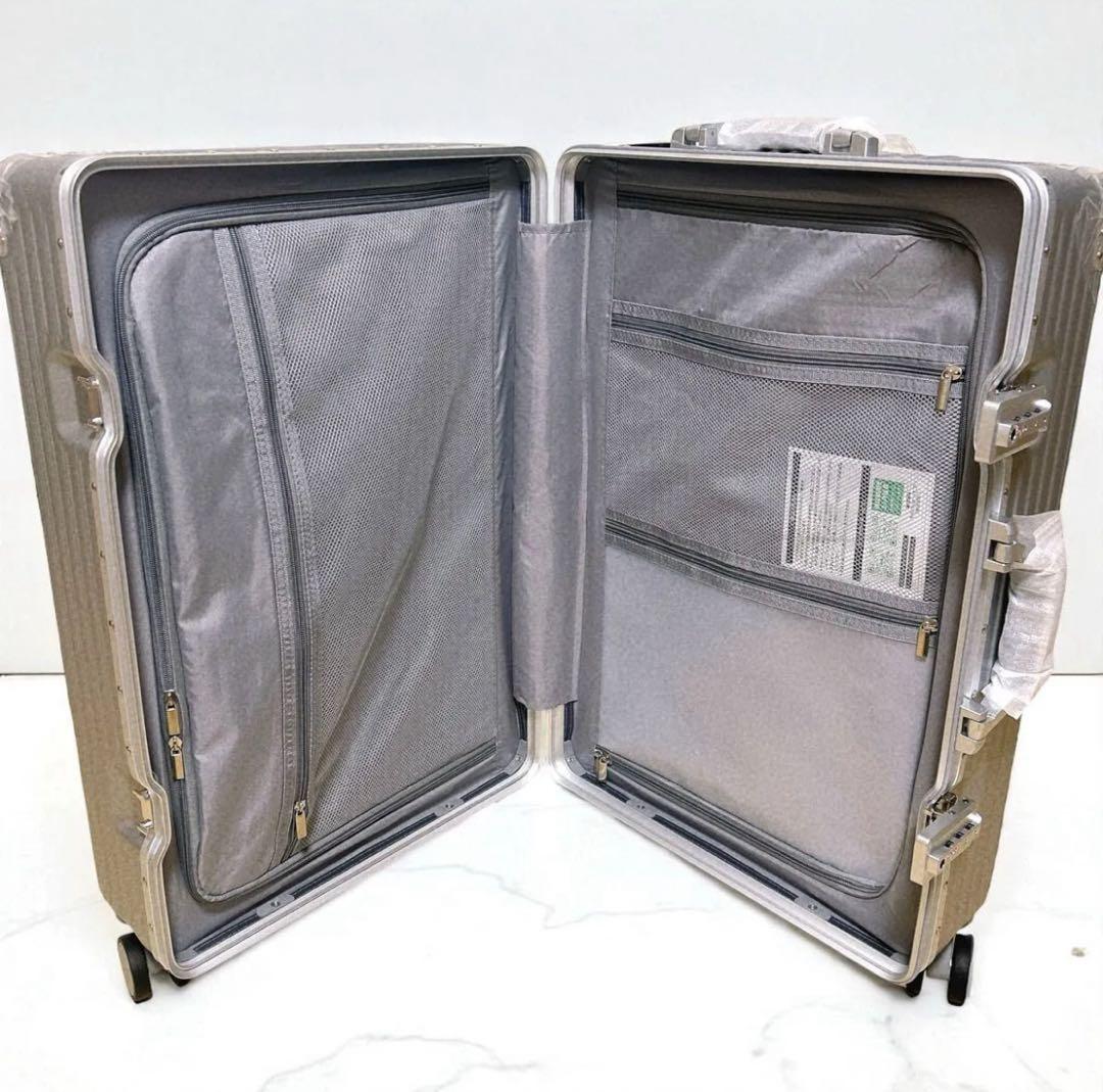 スーツケース キャリーケース 大容量 超軽量 Lサイズ 7~10泊　シルバー