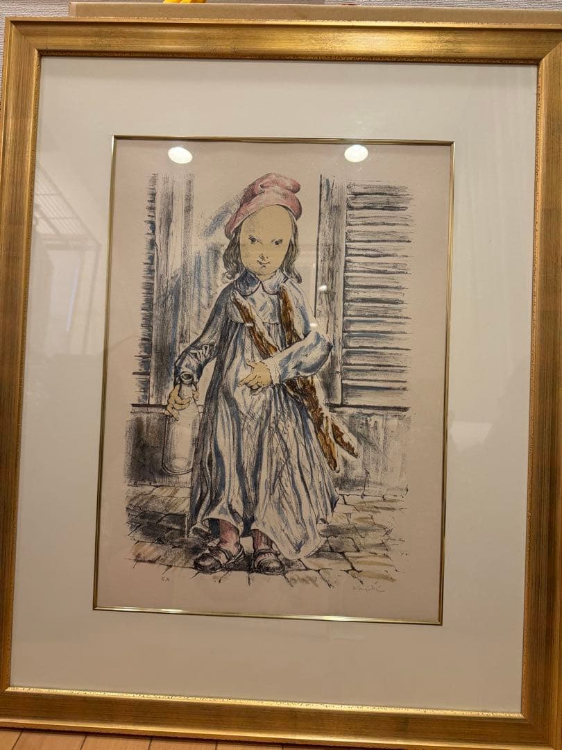 藤田嗣治（レオナール・フジタ） リトグラフ E.A. サイン入り