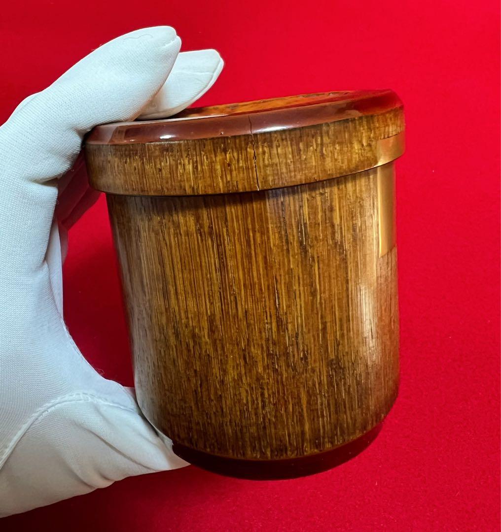 茶道具 竹工芸 茶棗 古道具 箱付き