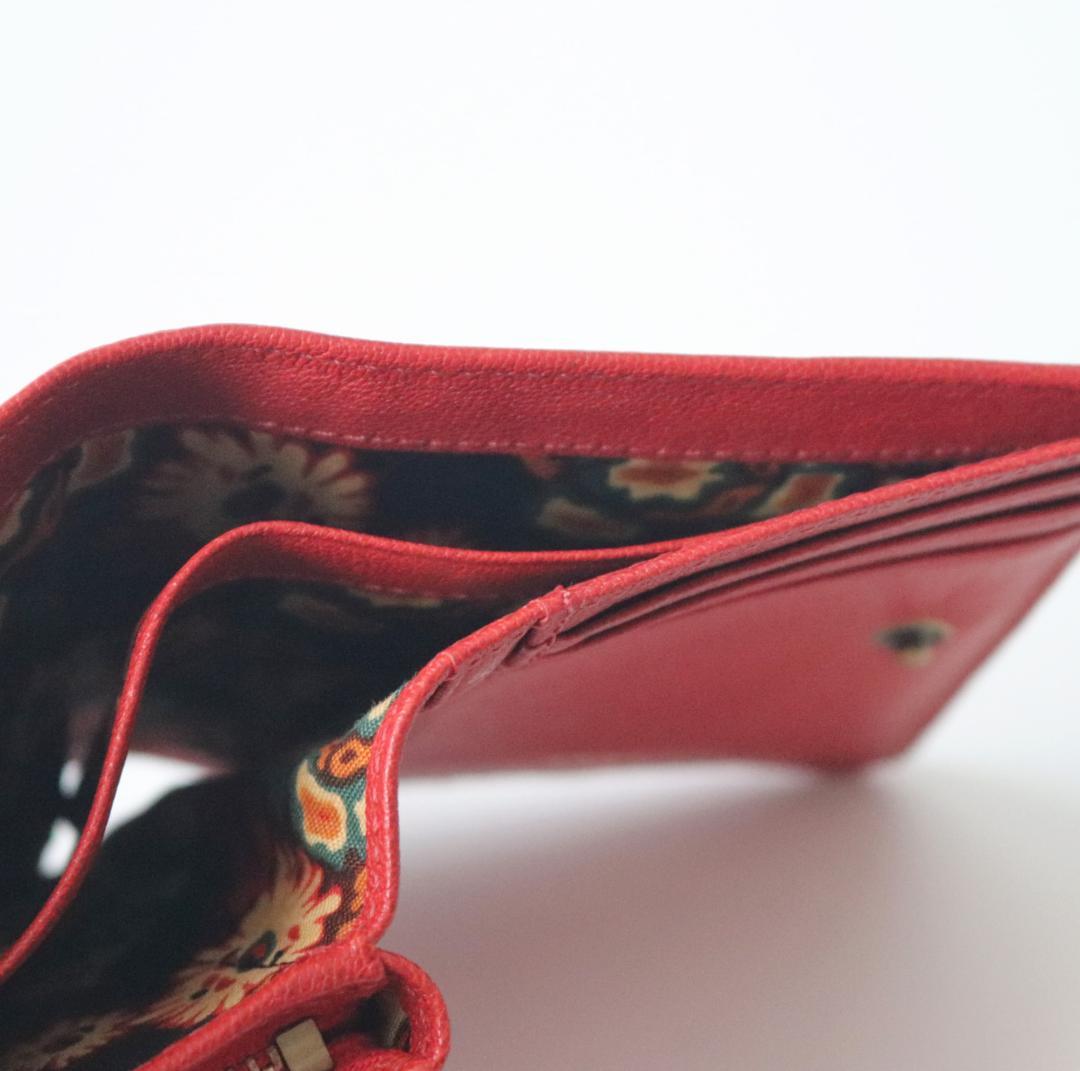 新品タグ付き【アナスイ】開運バタフライキー 鍵穴モチーフ 山羊革 二つ折り財布