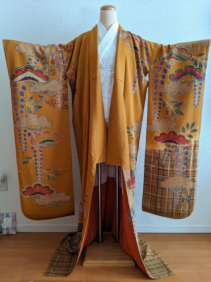 ◉美品 豪華お振り袖【松文 金彩 京都 正絹】成人式・結婚式