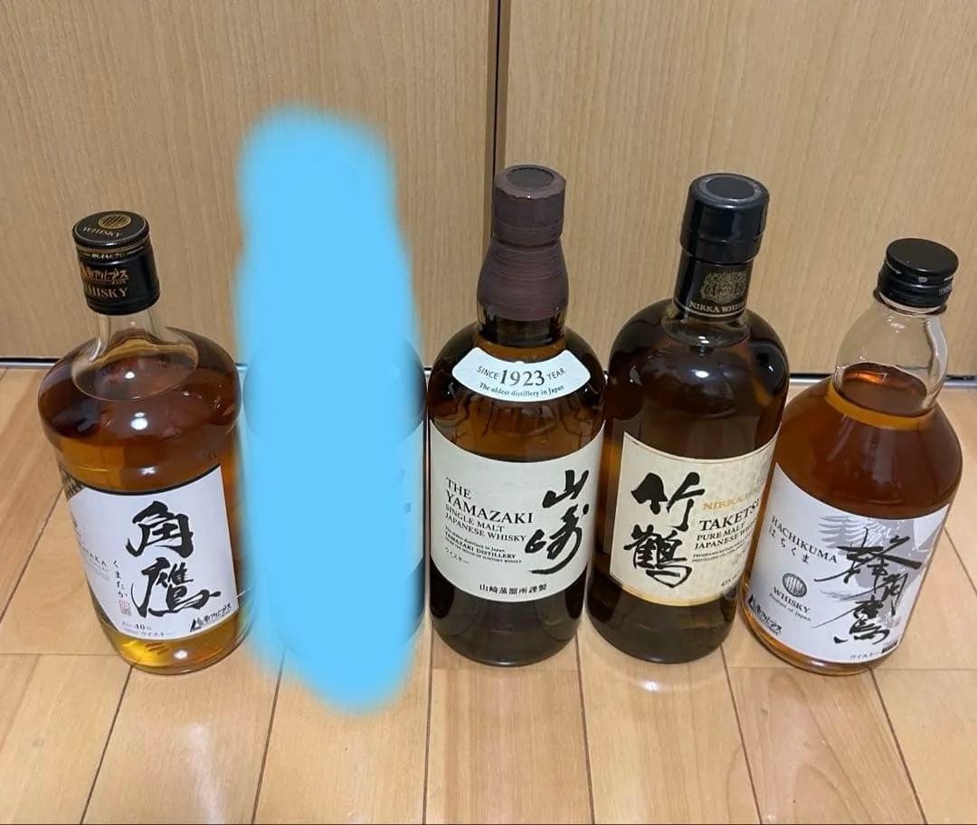 新品未開封　ジャパニーズウイスキー山崎、竹鶴など４本セット