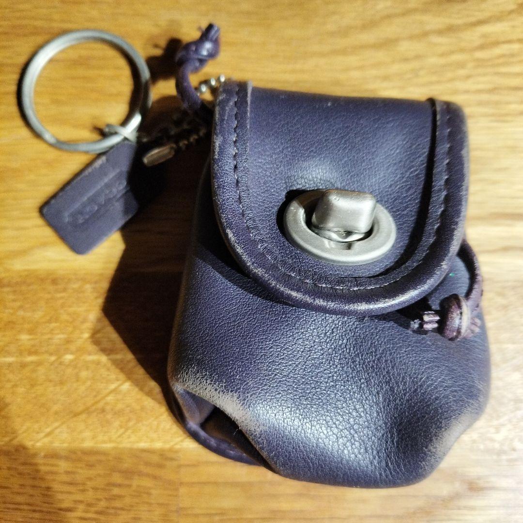 h*g様 COACH コーチ レザー ケース ダークパープル