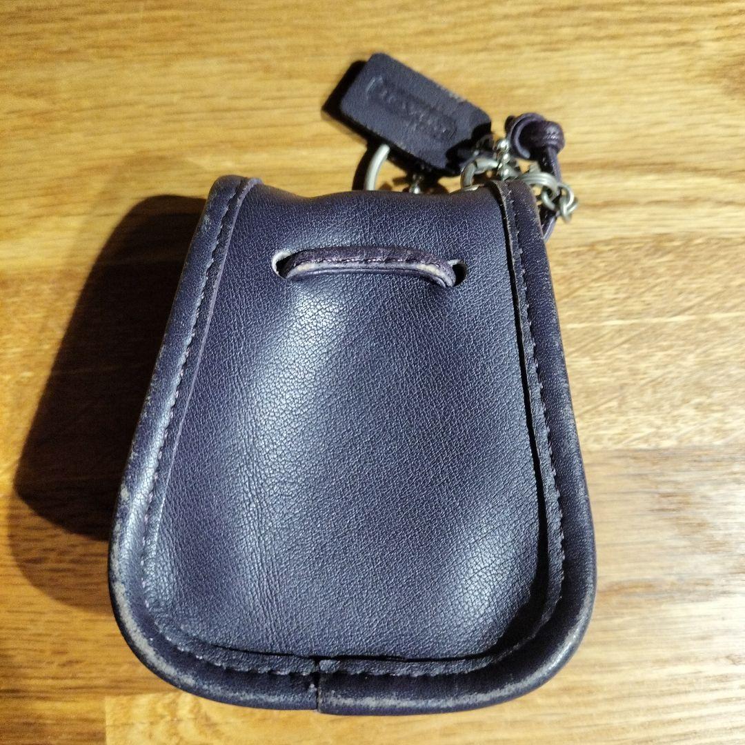 h*g様 COACH コーチ レザー ケース ダークパープル