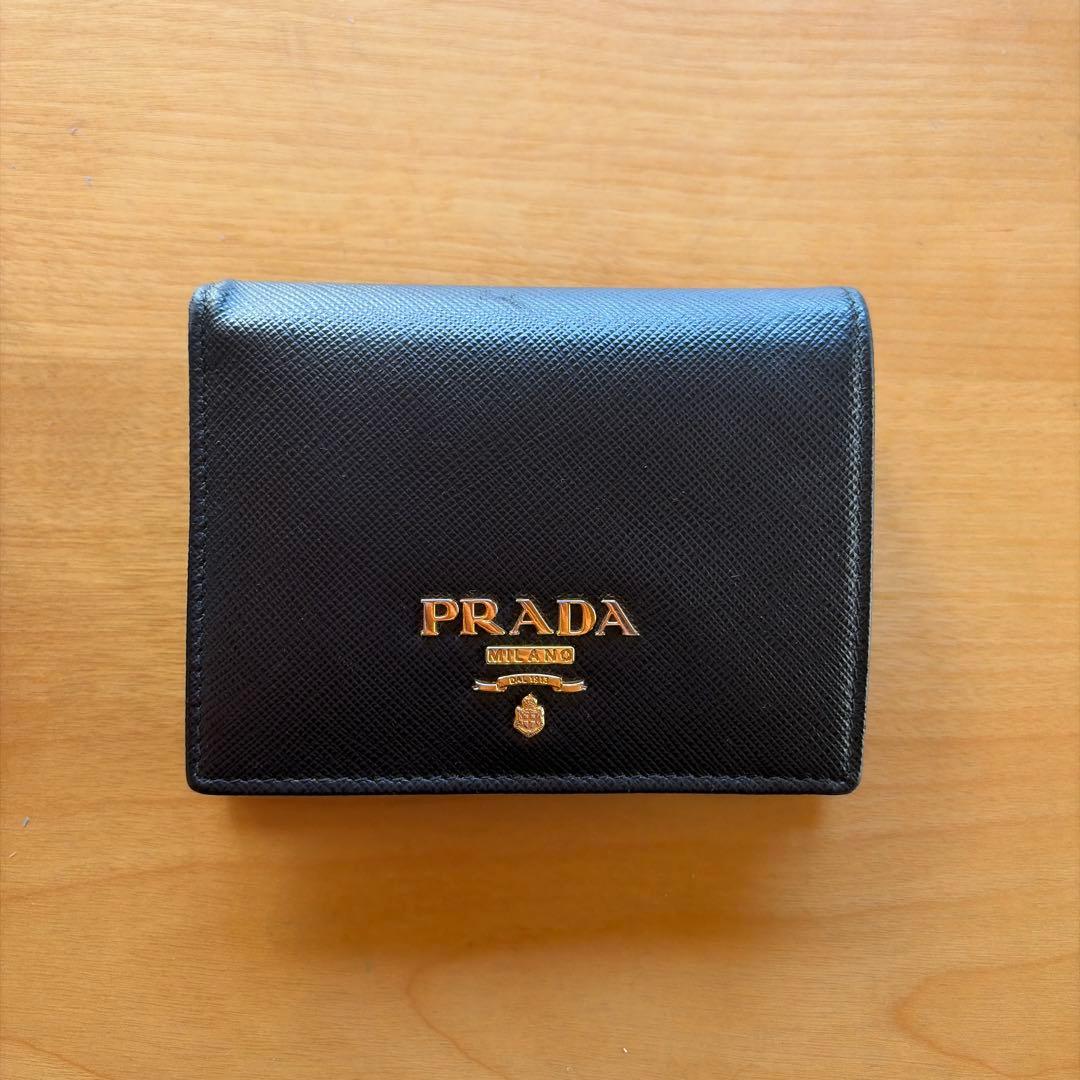 即購入可　PRADA プラダ　サフィアーノ　二つ折り財布　ミニ財布