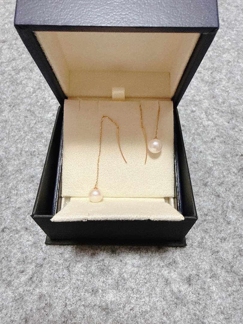 パール　ピアス　チェーンピアス　18K ヴァンドーム青山　組曲