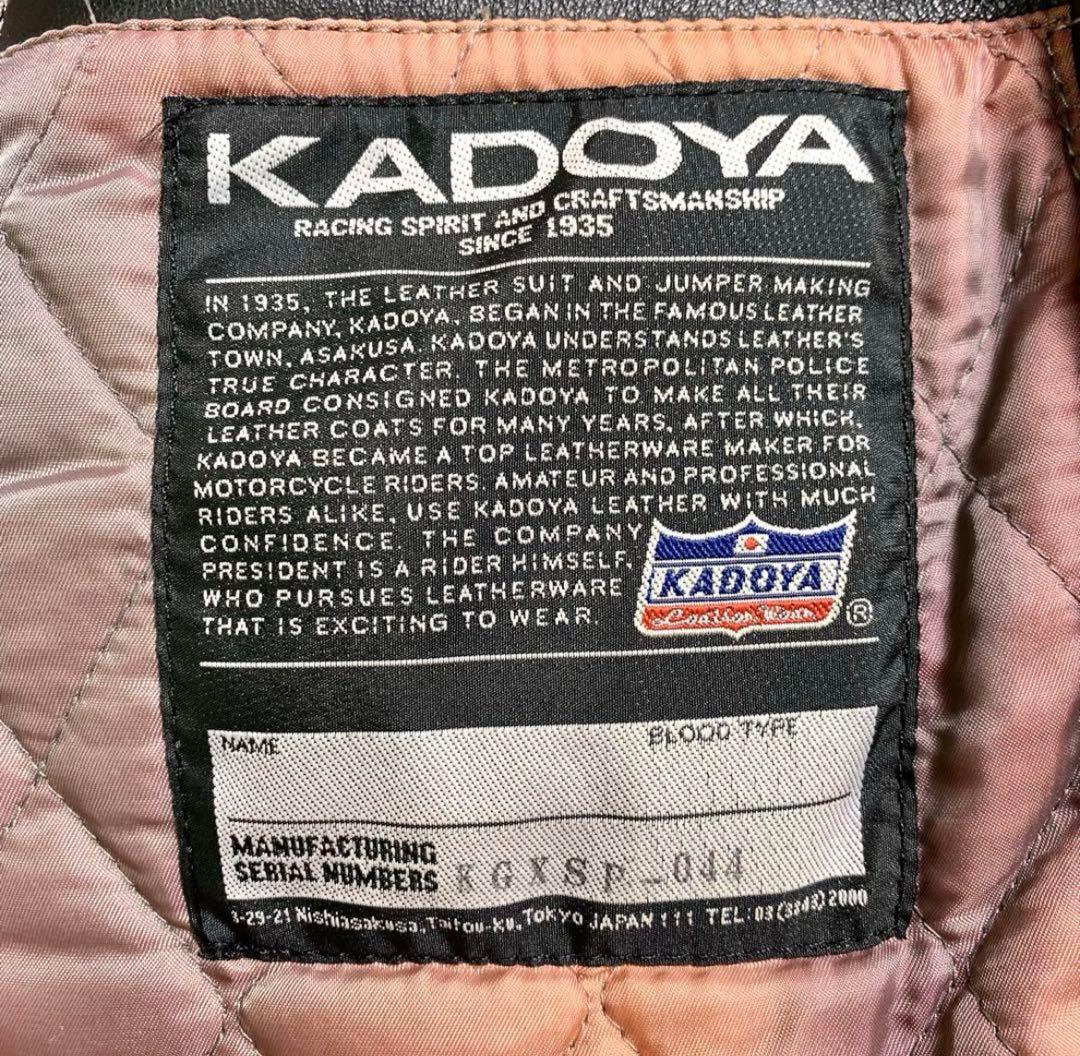 希少 KADOYA カドヤ G2 レザージャケット ライダースジャケット