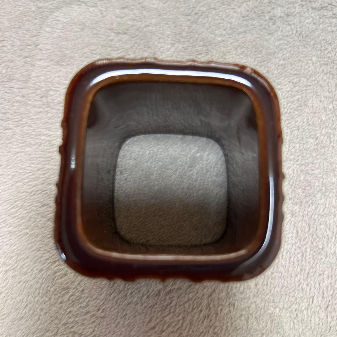 【美品】茶道具・古道具・大樋焼・蓋置・大樋四方蓋置・十代大樋長左衛門