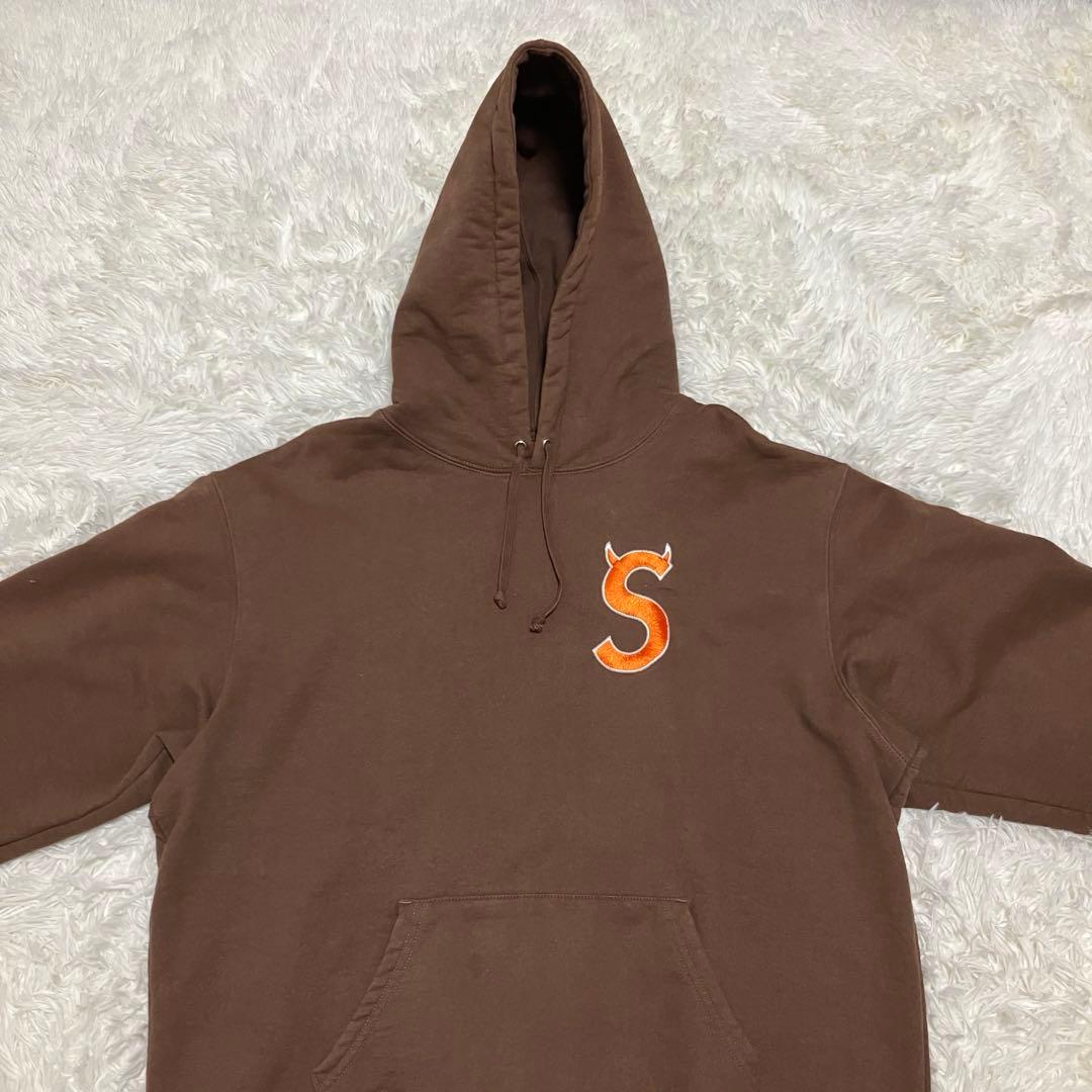 Supreme S Logo Hooded ツノ ブラウン L