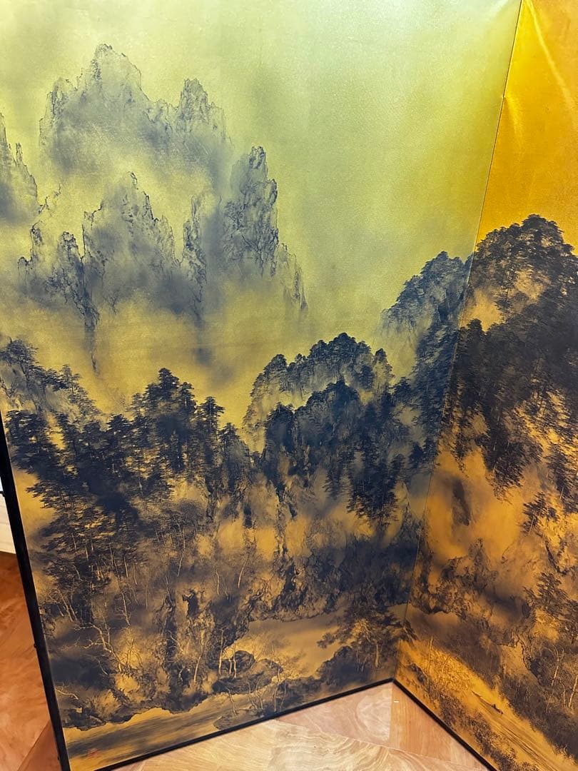 屏風　金色　和室　昭和