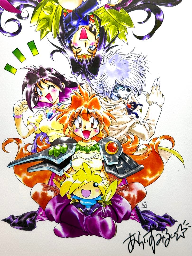 スレイヤーズ あらいずみるい サイン 原画 アートグラフ 林原めぐみ