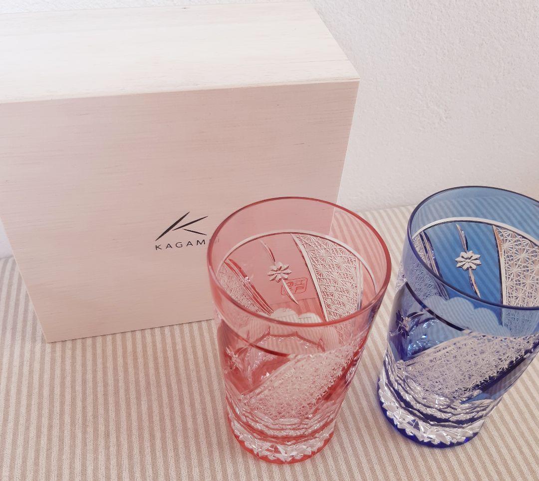 【新品】KAGAMI CRYSTAL 篠崎英明氏 作品 ペアタンブラー グラス