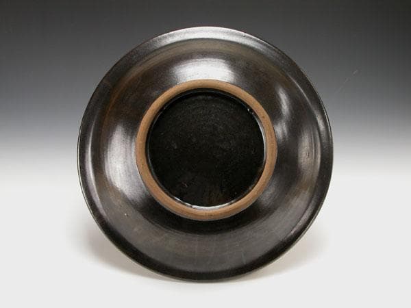 琉球壷屋焼 陶真窯 相馬正和 作 琉球赤絵魚文尺皿