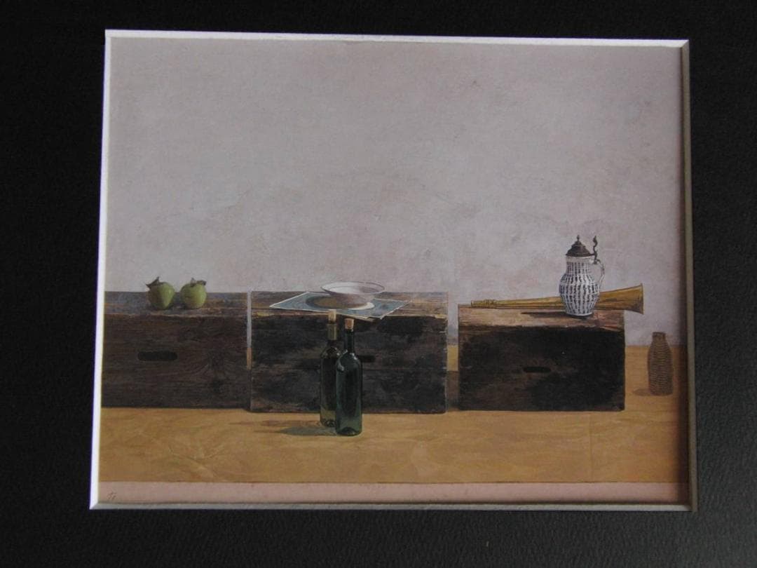 西房浩二、【Beranの箱】、希少な額装用画集より、新品額装付