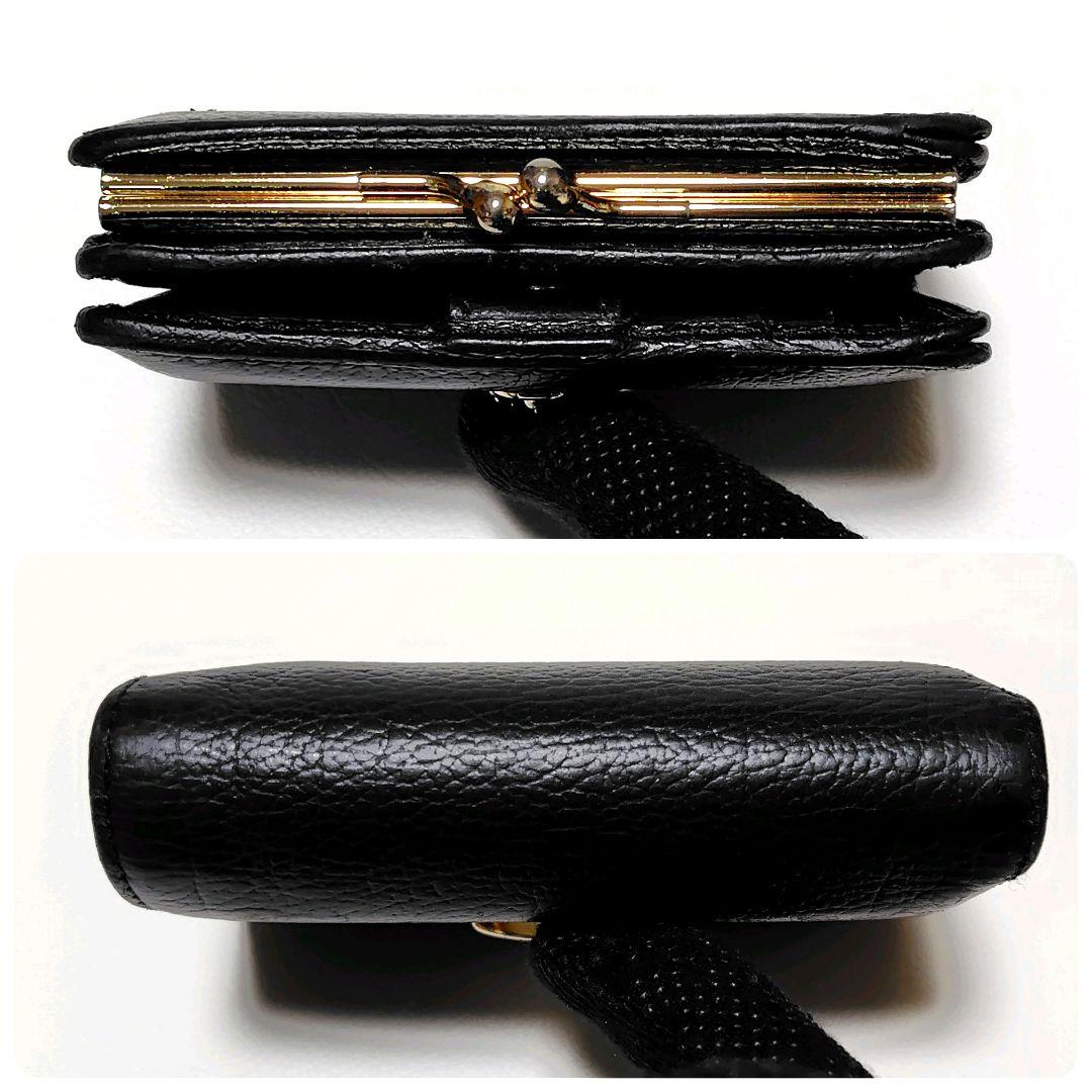 ヴィヴィアンウエストウッド　折り財布　がま口　黒　レザー　オーブ