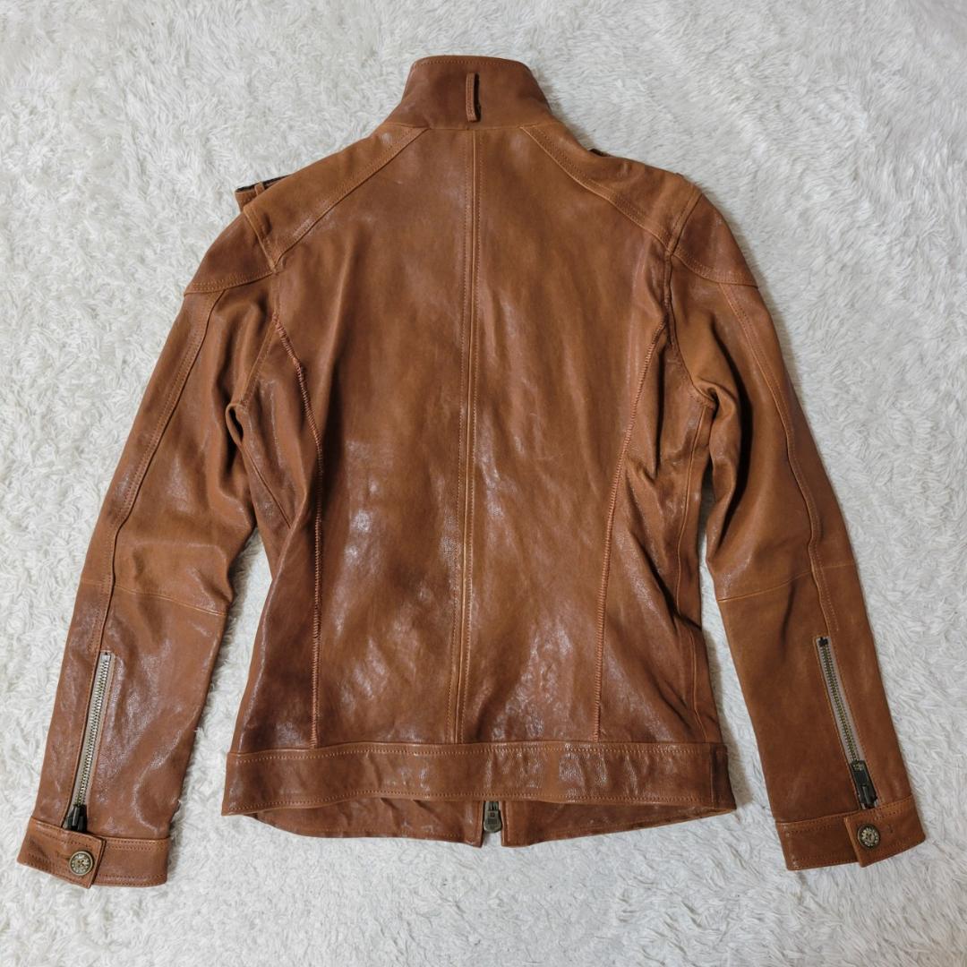 美品✨ バッファローボブズ　レザーライダースジャケット　ミリタリー　山羊革