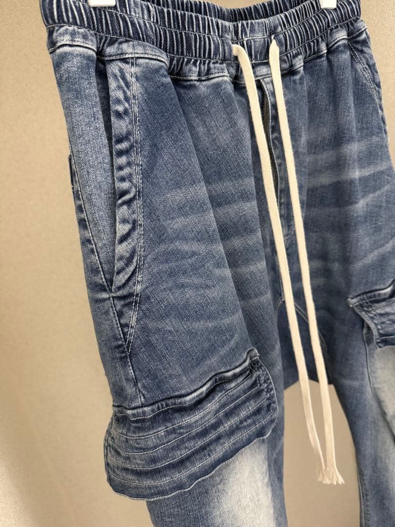 【希少モデル】A.F ARTEFACT ストレッチ サルエル カーゴ デニム