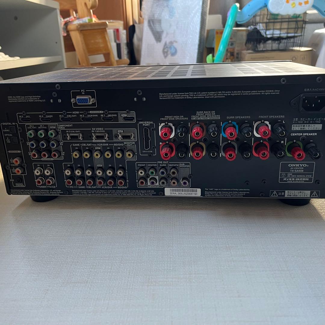 ONKYO AVアンプ TX-SA608 リモコン・電源コード付 動作確認済