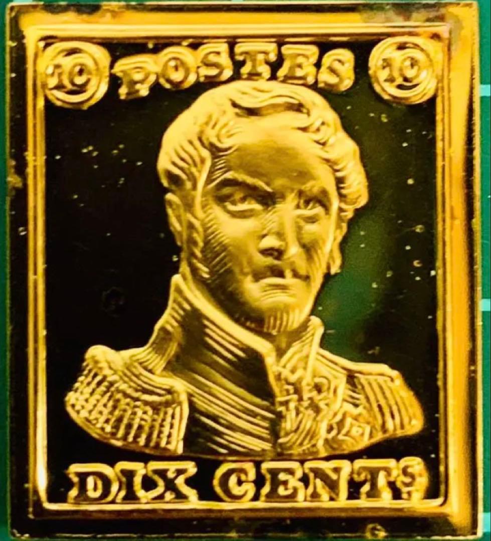 フランクリンミント 切手レプリカ 世界の国々の最初の切手 ベルギー 説明書付1枚