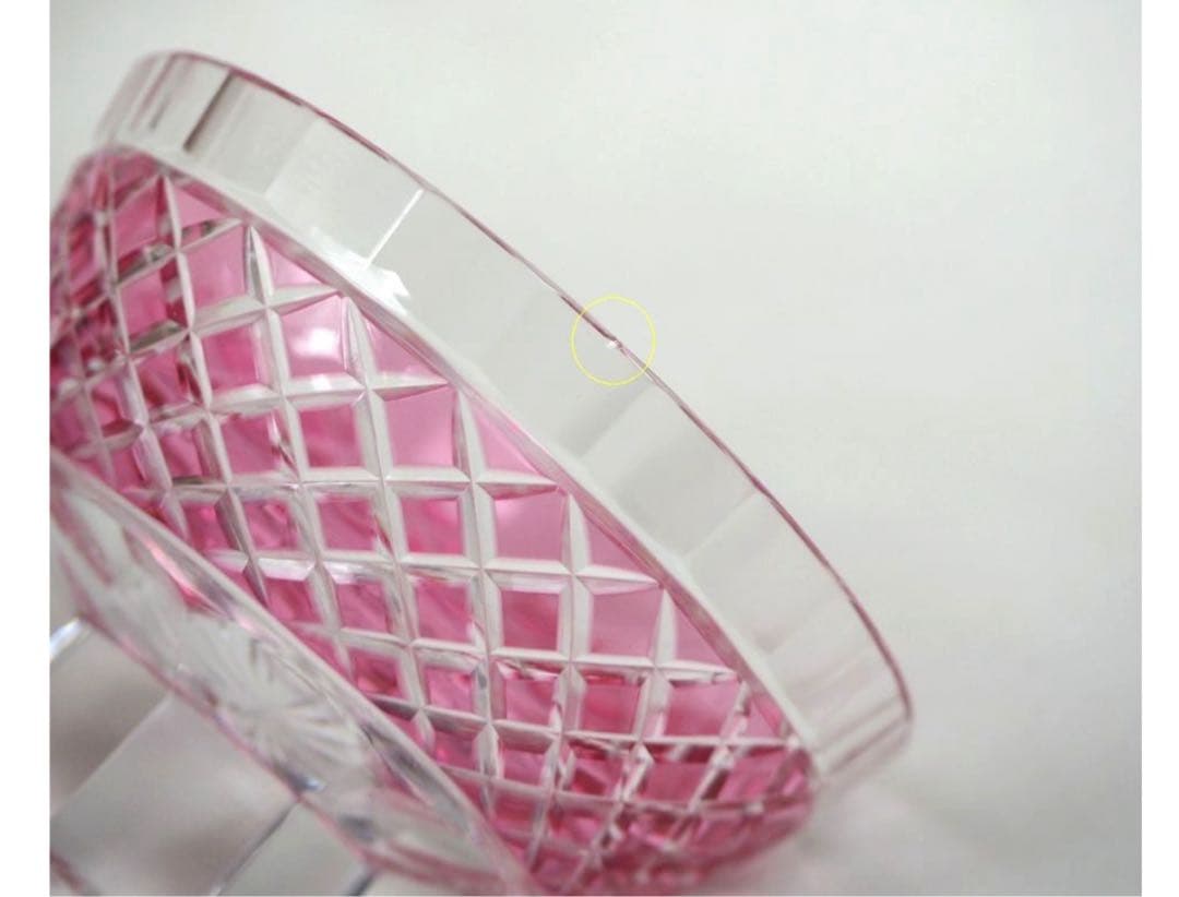 送料無料　薩摩切子　ぐい呑み/盃　作家物　共箱　検/江戸切子薩摩切子