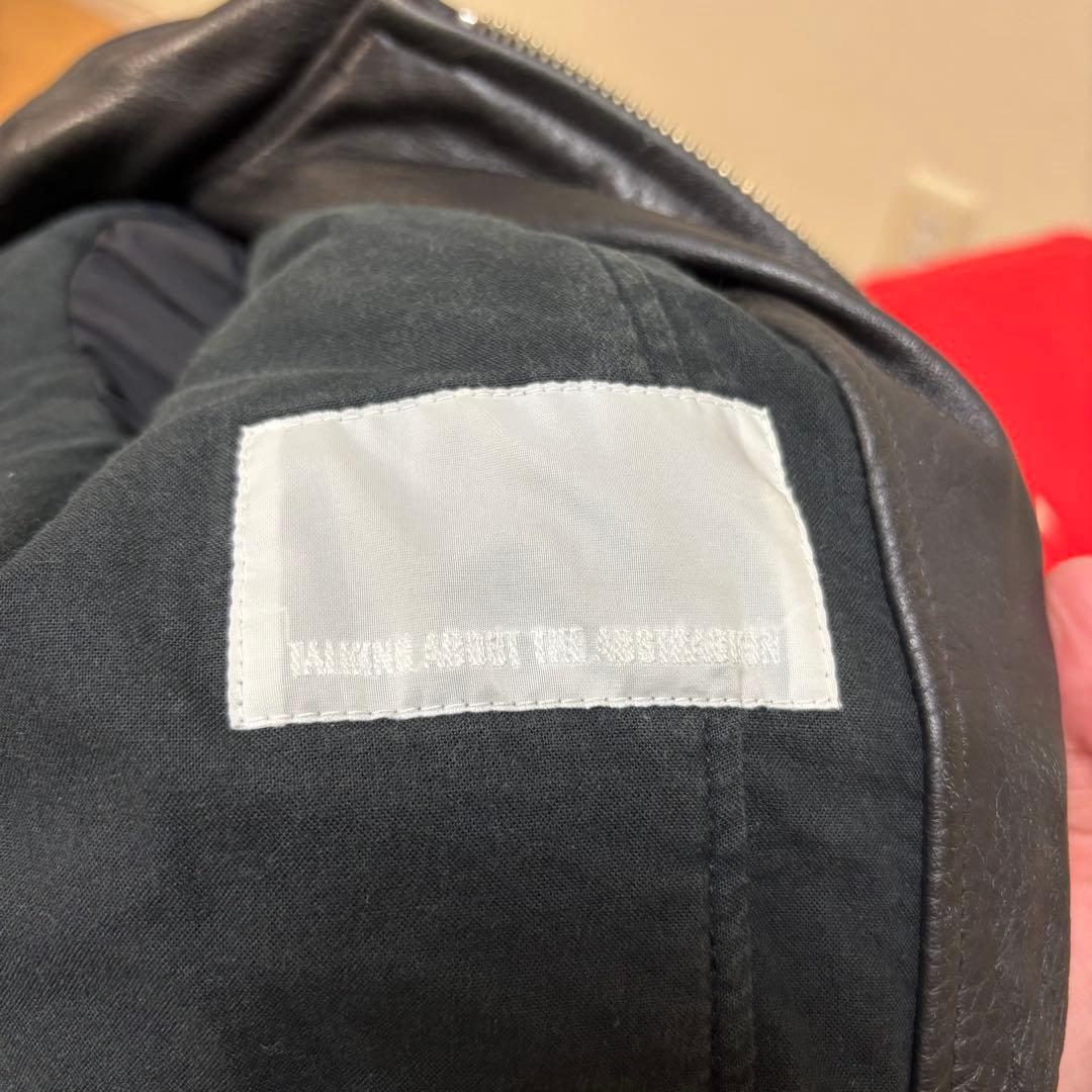 【希少】layering gimmick leather jacket