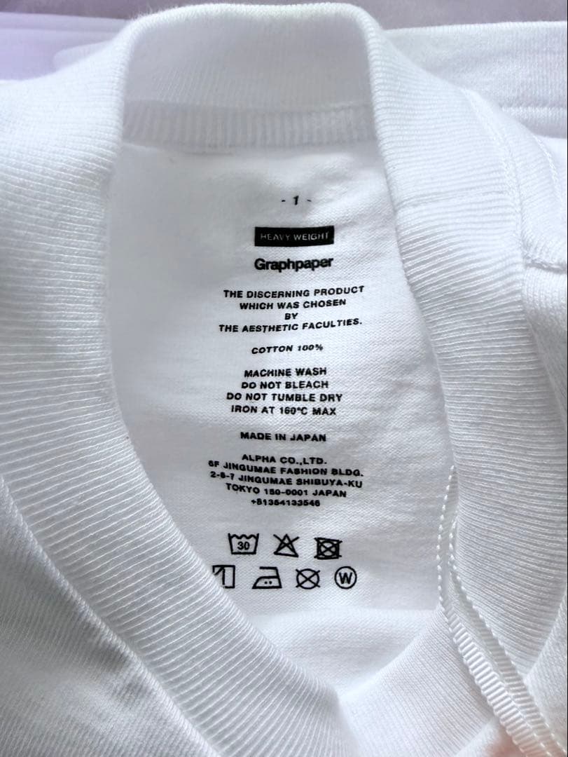 新品 Graphpaper HEAVY WEIGHT OVERSIZED TEE