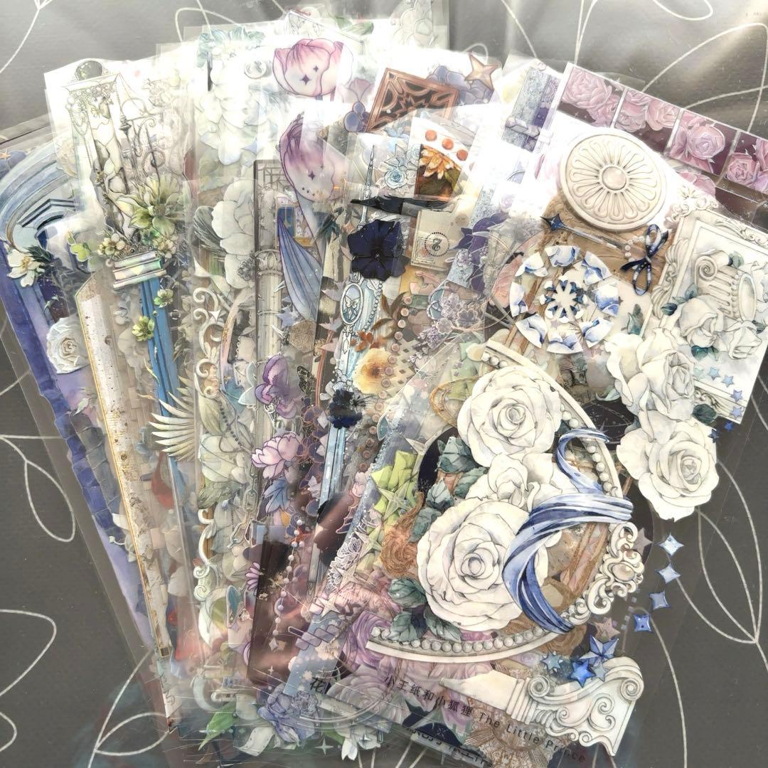 【同梱価格700円】　コラージュ素材　海外マステ　装飾テープ　55種　PET⑥