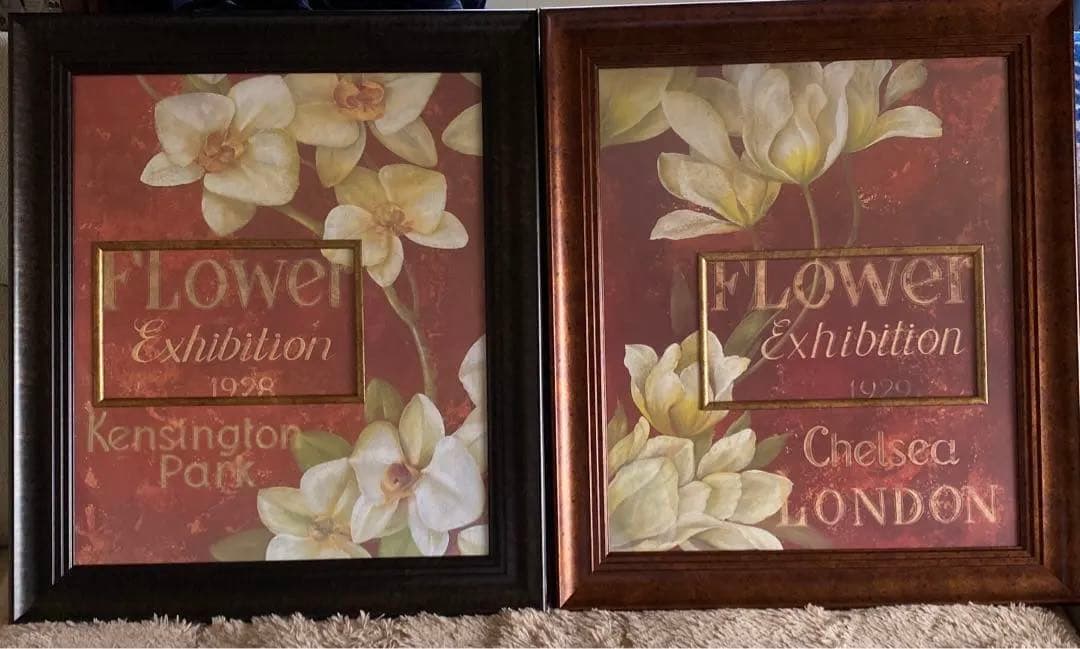 ファブリス・ドゥ・ヴィルヌーブ作1928年と29年の展覧会ポスター額装品