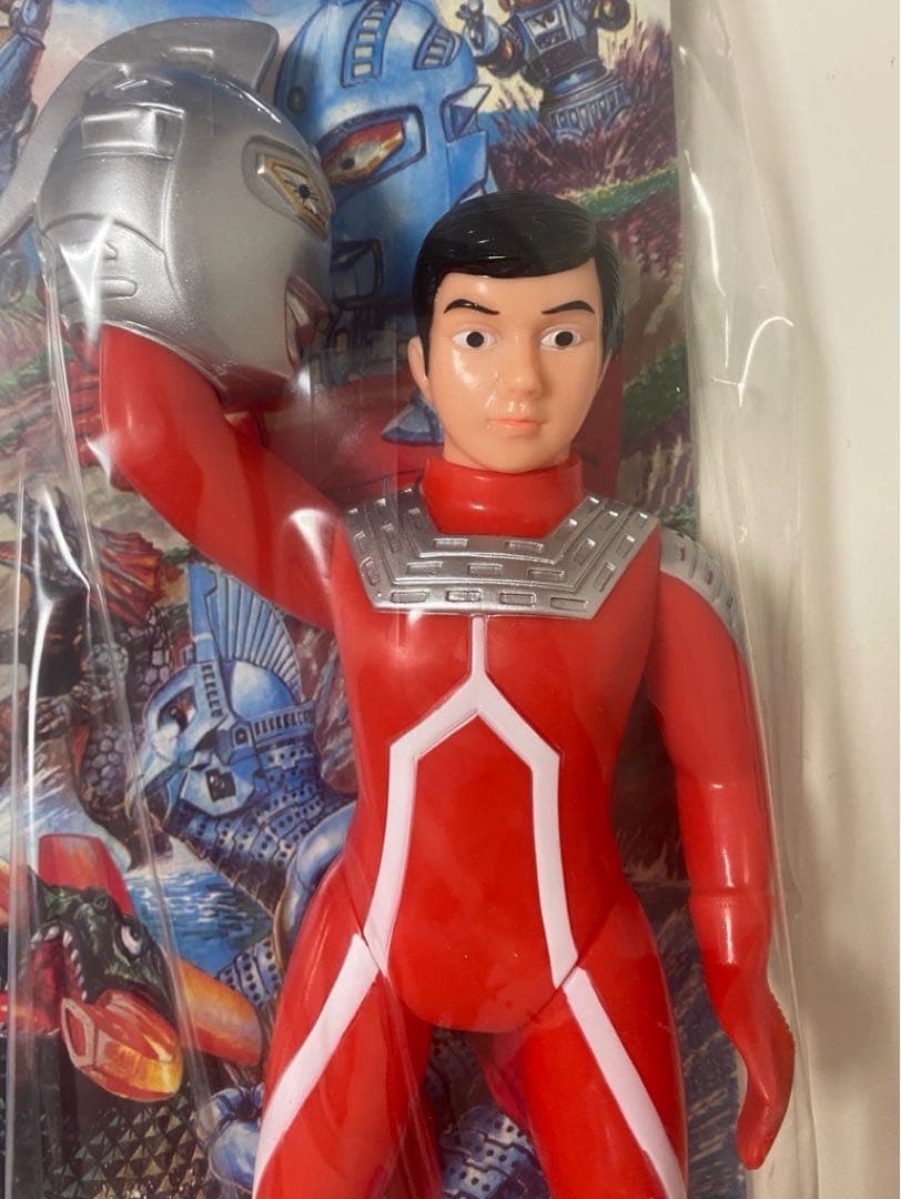 【未開封】ブルマァク　マスク取れ　ウルトラセブン大　ソフビ　シルバー　29cm