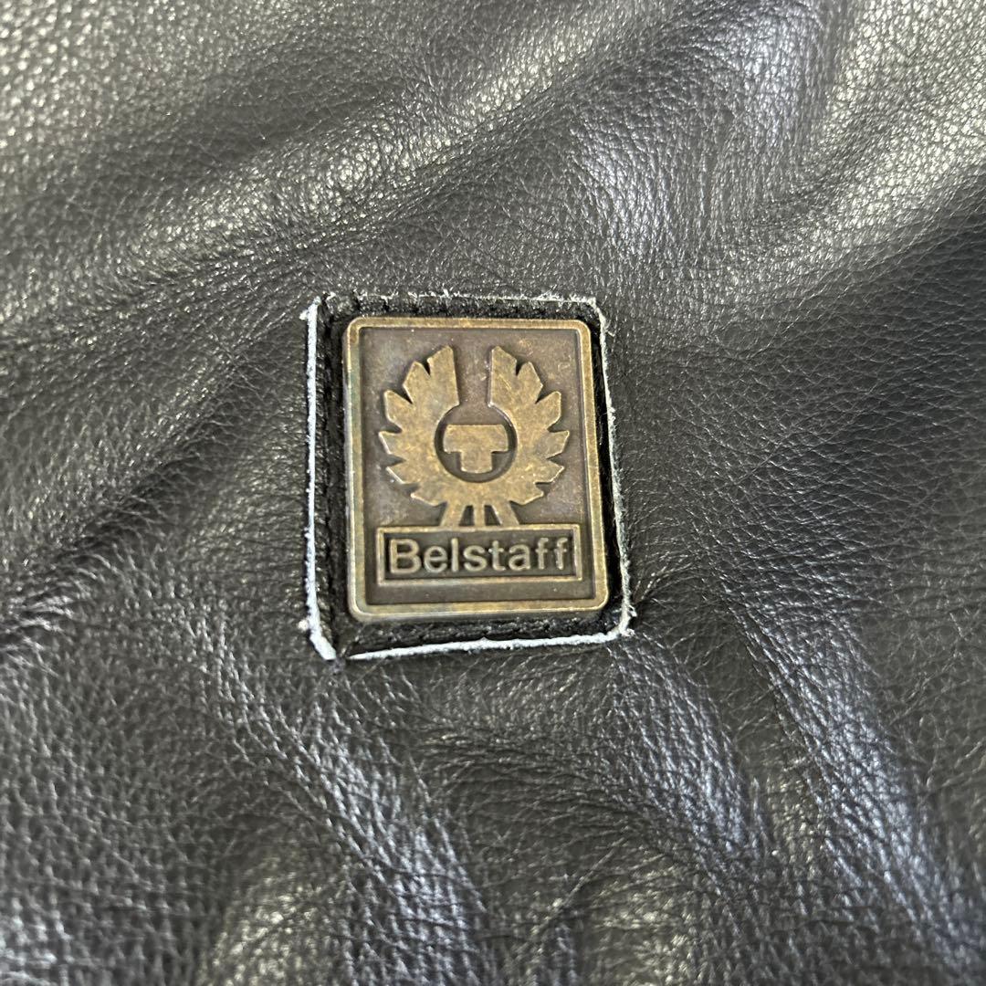 Belstff レザーライダースジャケット 黒 　S