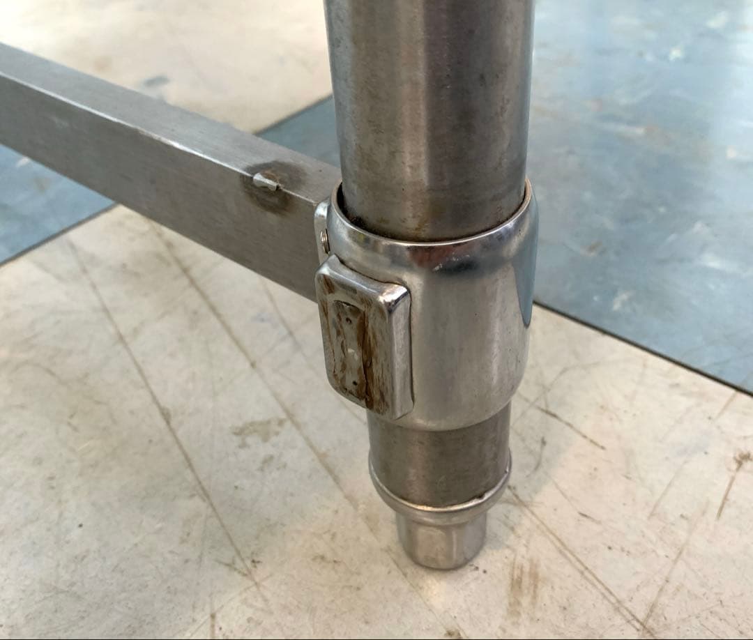 業務用ステンレス製クリーンテーブル ソイルドテーブル BG付 H93×80×69