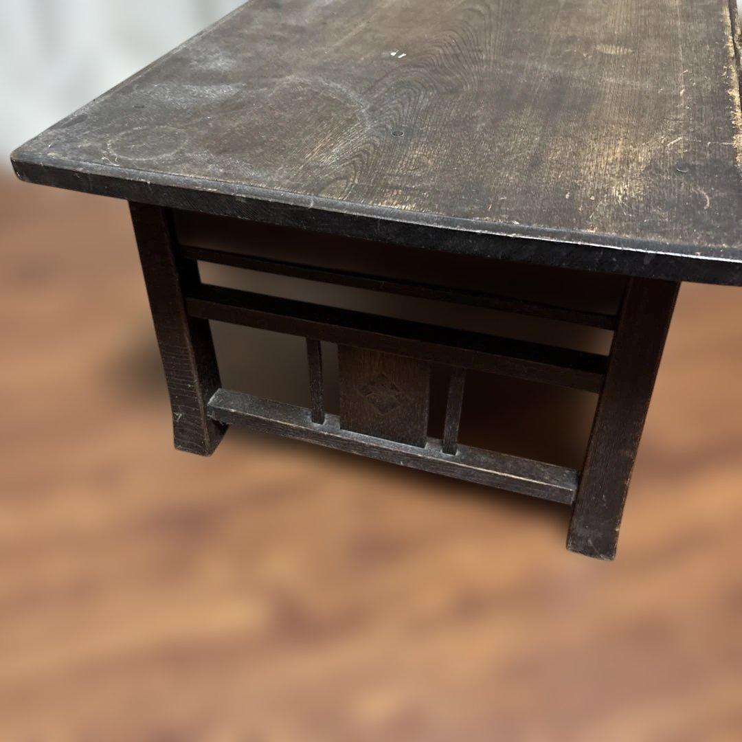 昭和レトロ 木製文机 書斎机 ローテーブル 座卓 古家具 経台ビンテージ