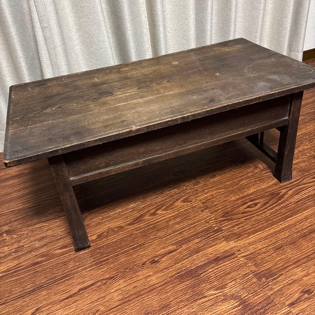 昭和レトロ 木製文机 書斎机 ローテーブル 座卓 古家具 経台ビンテージ