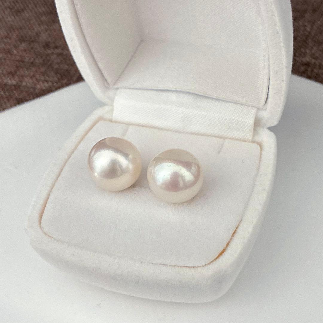 南洋白蝶真珠ピアス新品未使用ケース付き