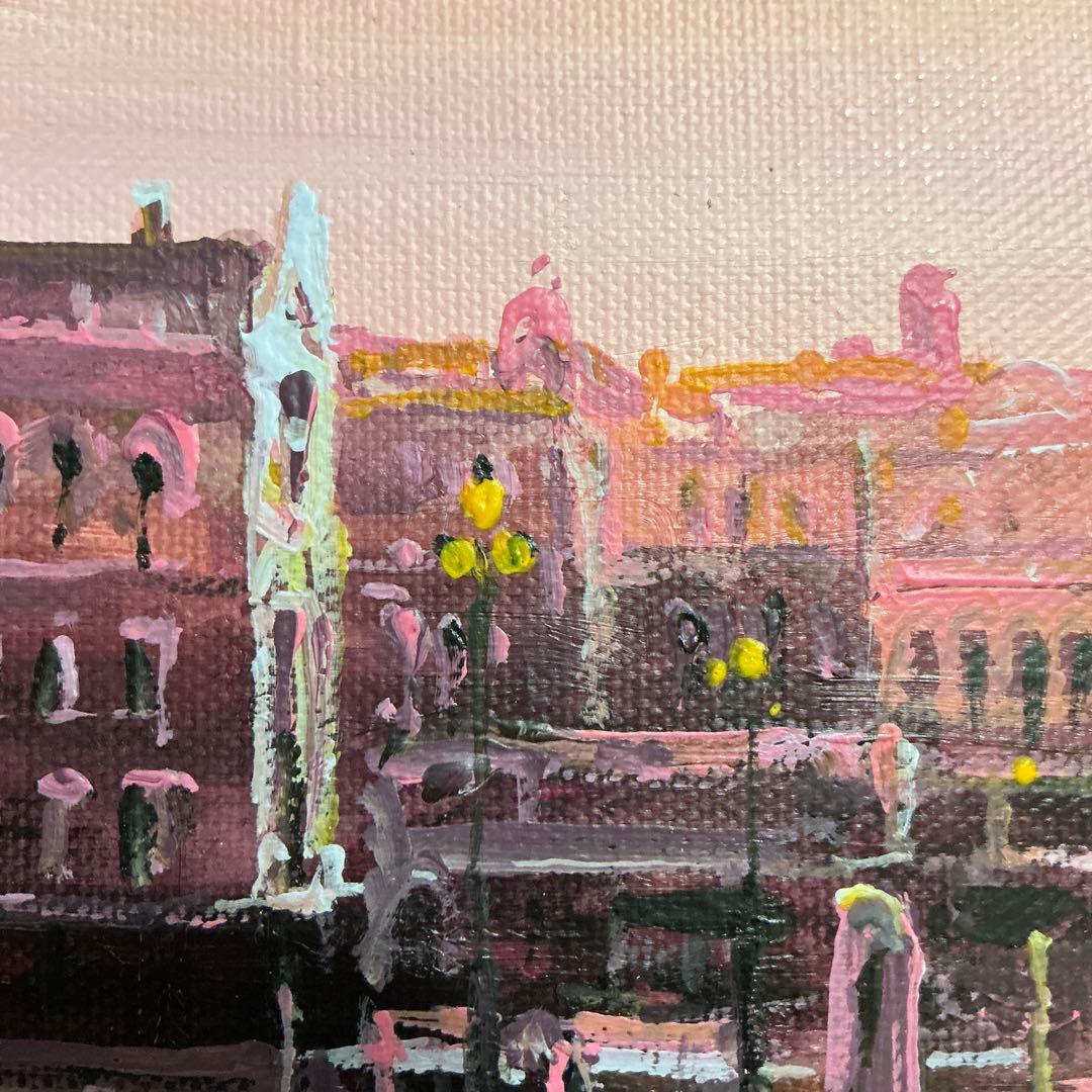 絵画・額縁・油絵・前田光一・ベネチア・イタリア・F4号・美術品・インテリア・雑貨