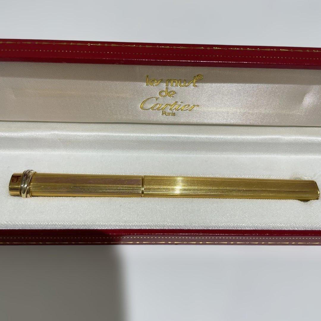 【値下げ】Cartier ゴールド ボールペン 専用ケース付き　金張り