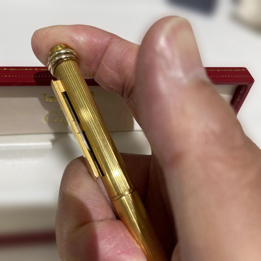 【値下げ】Cartier ゴールド ボールペン 専用ケース付き　金張り