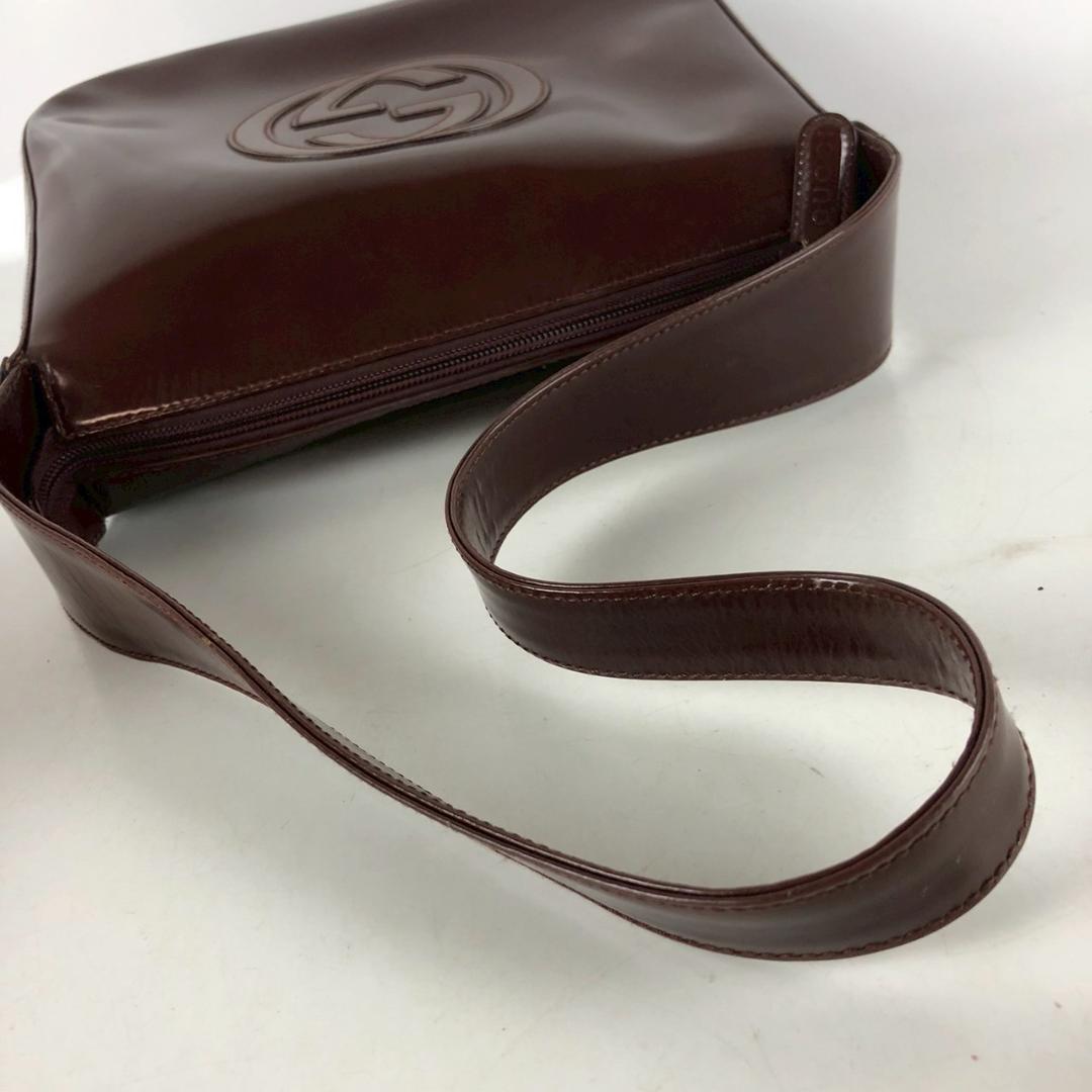 GUCCI グッチ エナメル ショルダーバッグ レッド レディース ブランド