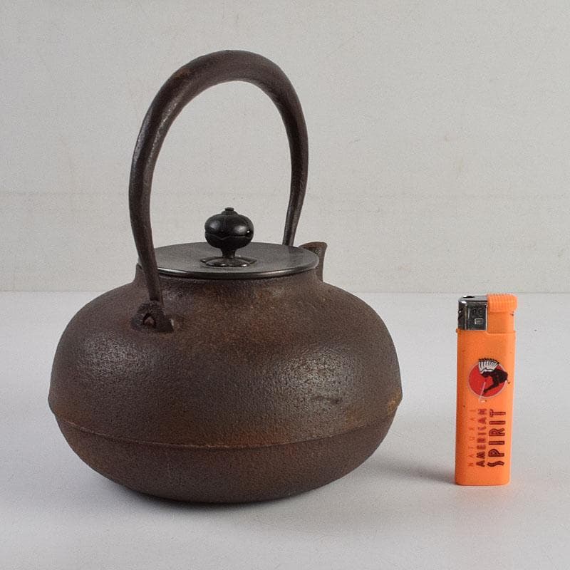 煎茶道具　釜師　菊池政光作　鉄瓶　共箱　D　R9449H