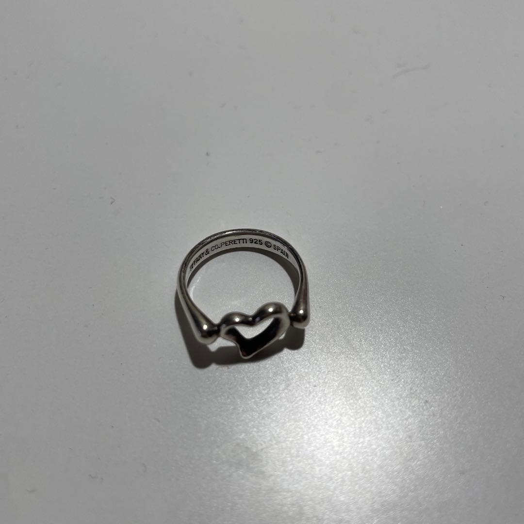 ティファニー　オープンハート　リング　シルバー925 8号