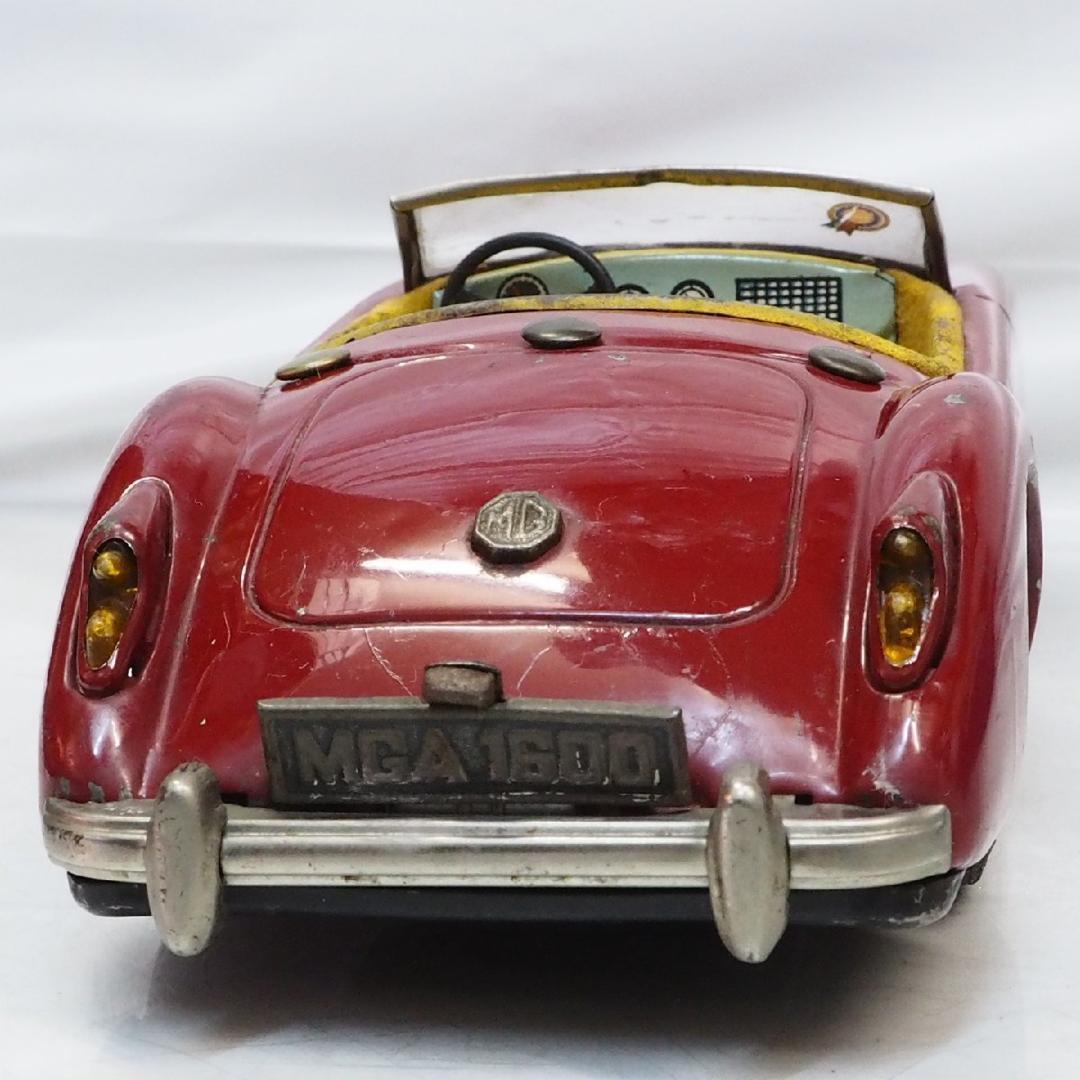 旭玩具【MG MGA 1600カブリオレ 赤】ブリキ tin toy car箱無