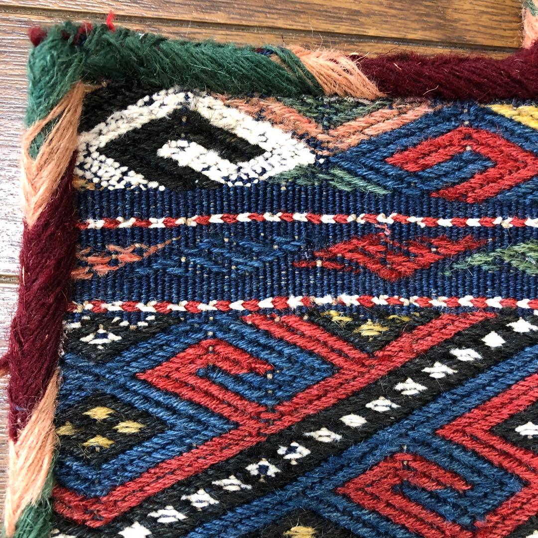 アンティーク/オールド? 塩袋 キリム&ジジム? 手織り トライバルラグ