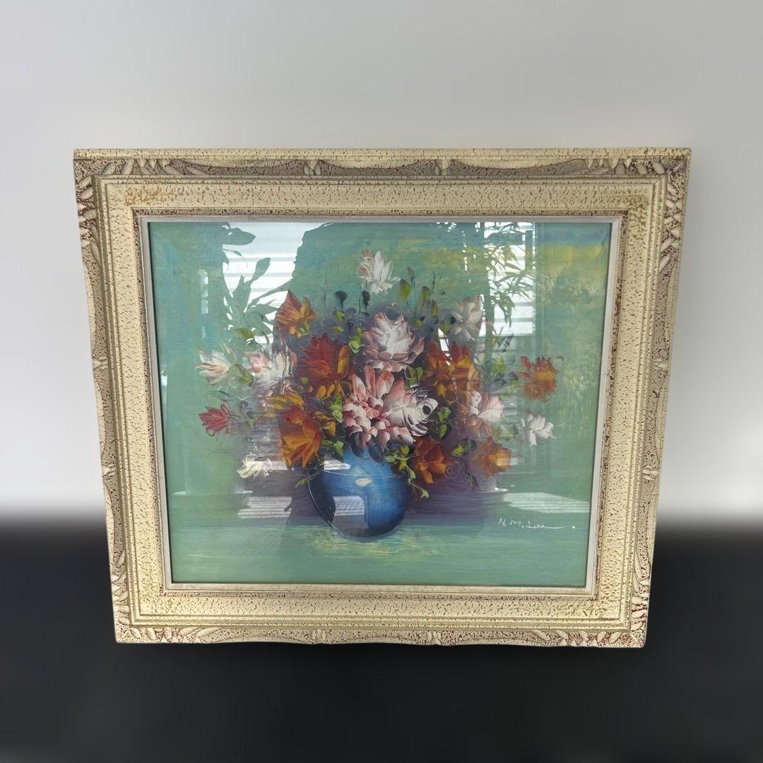 花瓶の花 油彩画