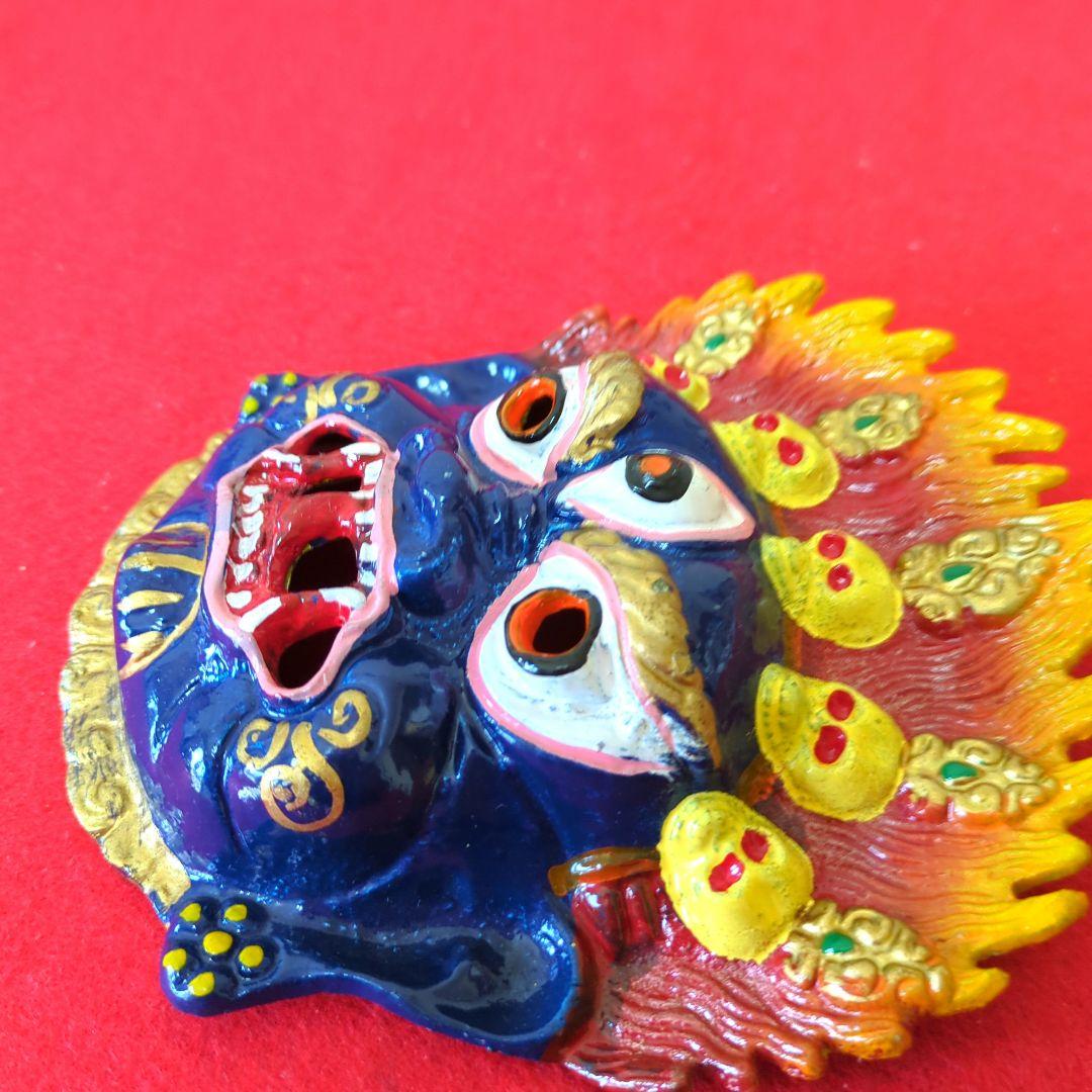 クリェーターの方に…貴重品…金属製マハーカーラ迫力満点の飾り面、密教法具！