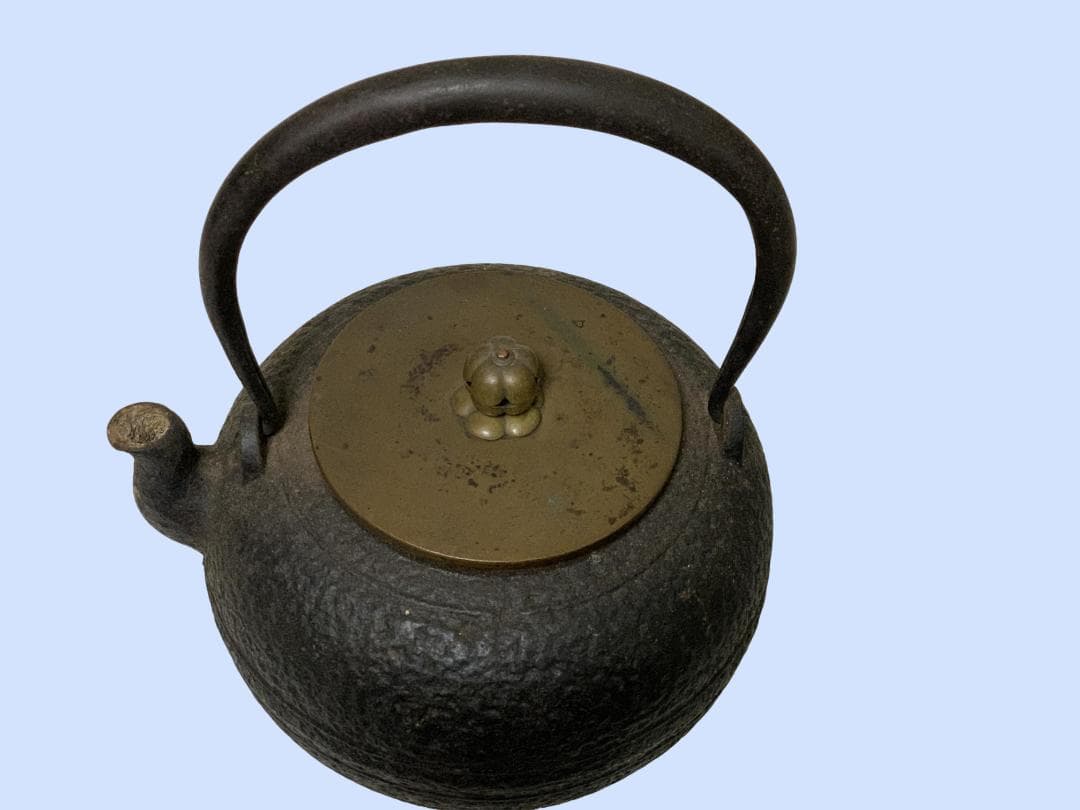 M7791 鉄瓶 龍文堂造 レトロ 約1.8Kg