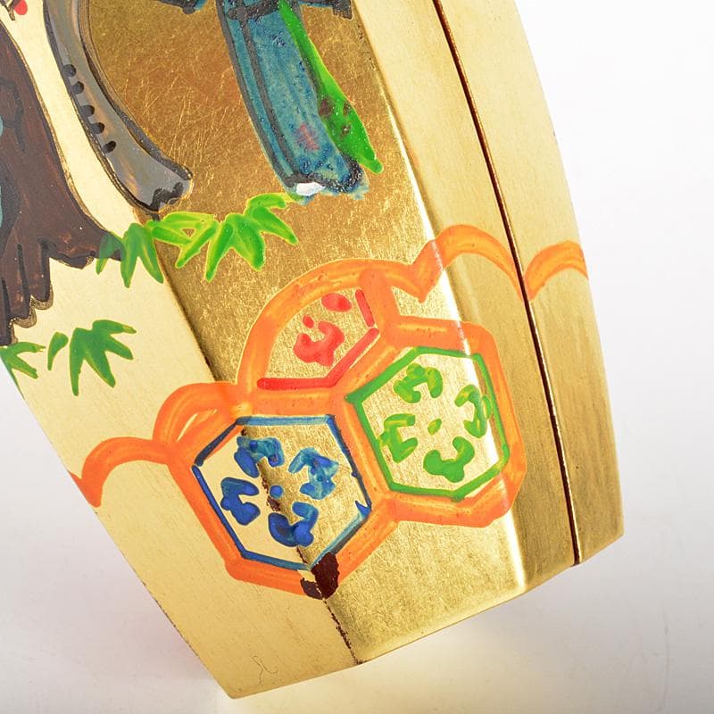 茶道具　中村湖彩作　金蒔絵　ぶりぶり　ふりふり　香合　共箱　V　6020